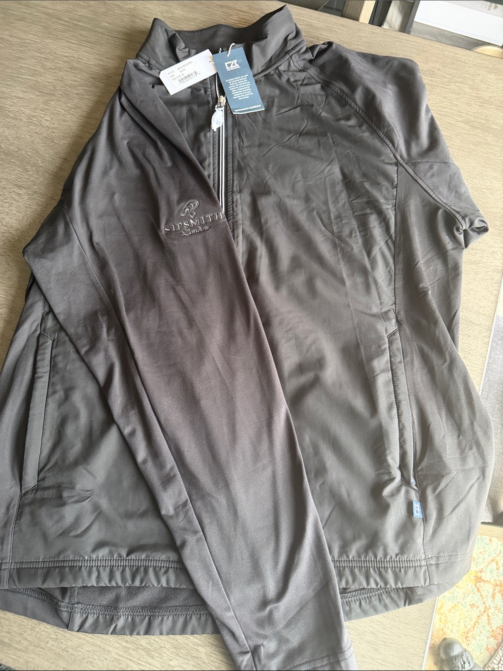 Cutter & Buck Black Full-Zip Jacket with Contrast Trim